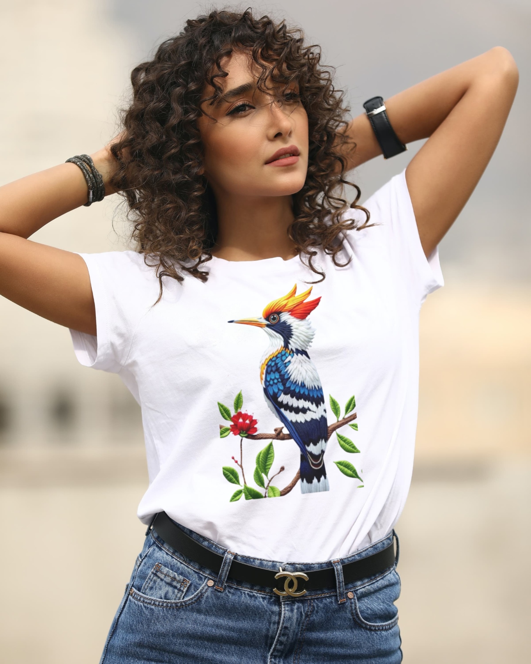 Bird Embroidery T-Shirt 1